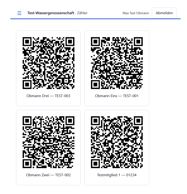 Zählerablesung per QR-Code